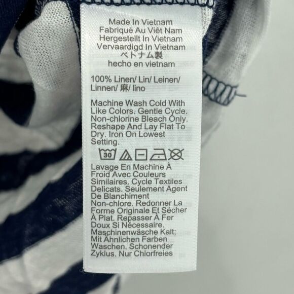 NWT J. Crew Relaxed linen T-shirt in stripe - Picture 5 of 9